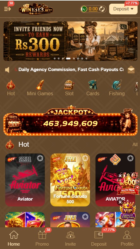 Win1313 Game Download a New Earning App in Pakistan 2026.